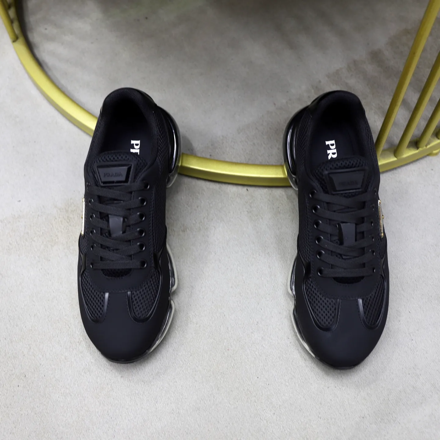 Men's shoes 💰660💰PRADA] Men's shoes are popular in the counter, high-quality shipments ✔️Official website synchronization, original imported cowhide with comfortable mesh surface + cowhide lining, 1⃣️:1⃣️reproduction, original factory air-cushioned original sole, 38-45